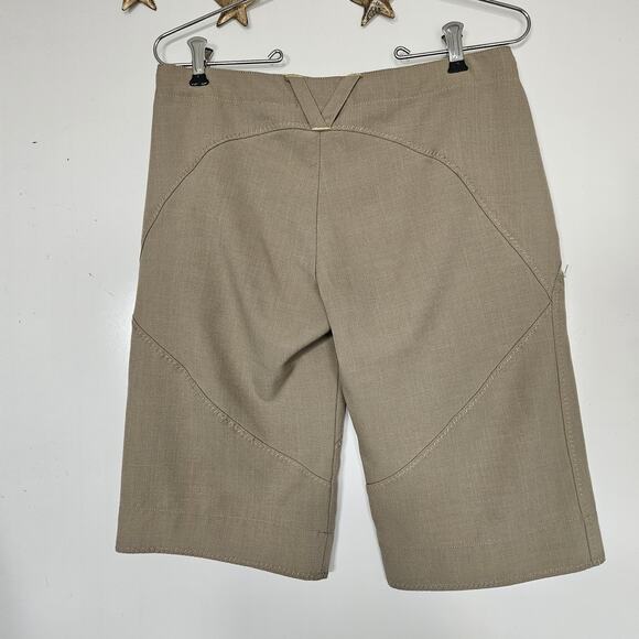 Nike Womens Bermuda Golf Shorts Size 4 Zip Pockets Zig Zag Stitch Dri Fit Classy - Picture 9 of 13